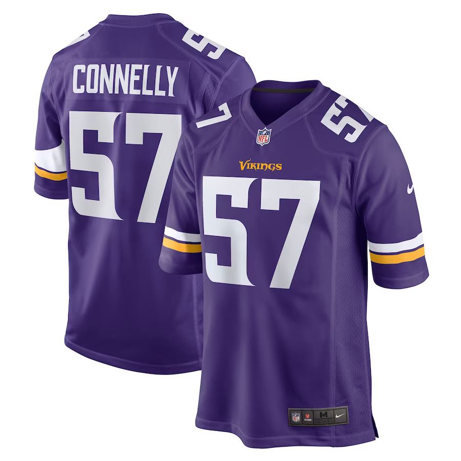 Men Minnesota Vikings #57 Ryan Connelly Nike Purple Game NFL Jersey
